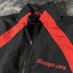 Snap-on Tools Official Mechanic Full Windbreaker Jacket Black Red Work Wear‎ Zip